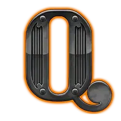 Symbol orange q tot oder lebendig Steckplatz