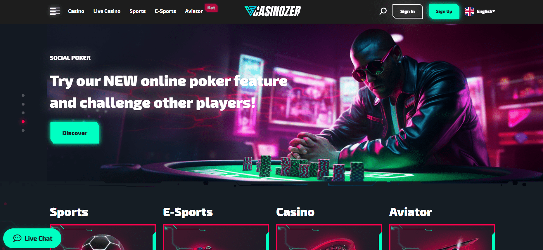 Casinozer Homepage
