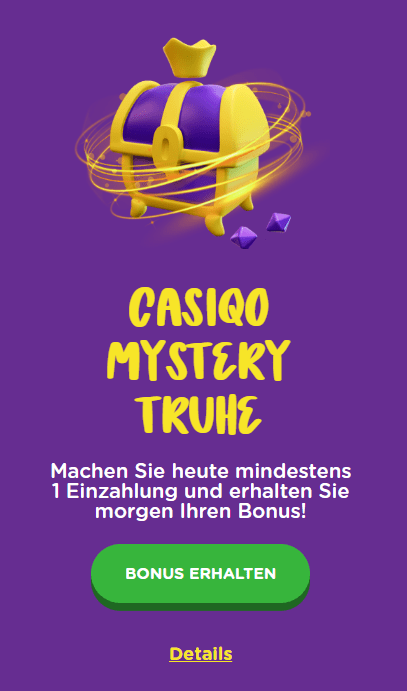 Casiqo Casino Mystery Truhe