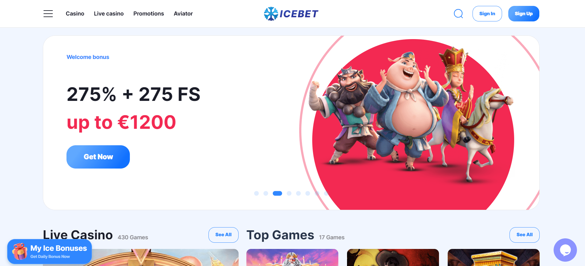 IceBet Homepage