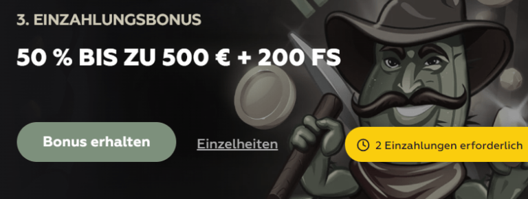 Playfina Casino Dritter Willkommensbonus