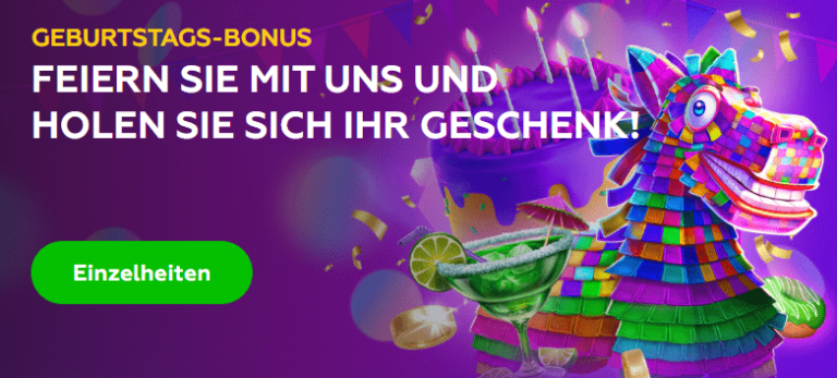 Playfina Casino Geburtstags Bonus