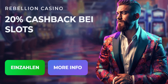 Rebellion Casino Cashback Bonus