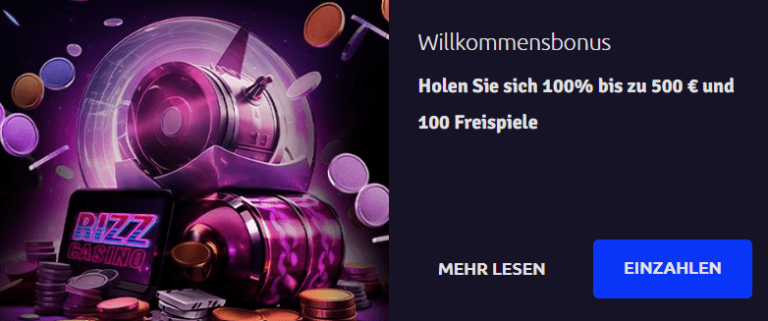 Rizz Casino Willkommensbonus