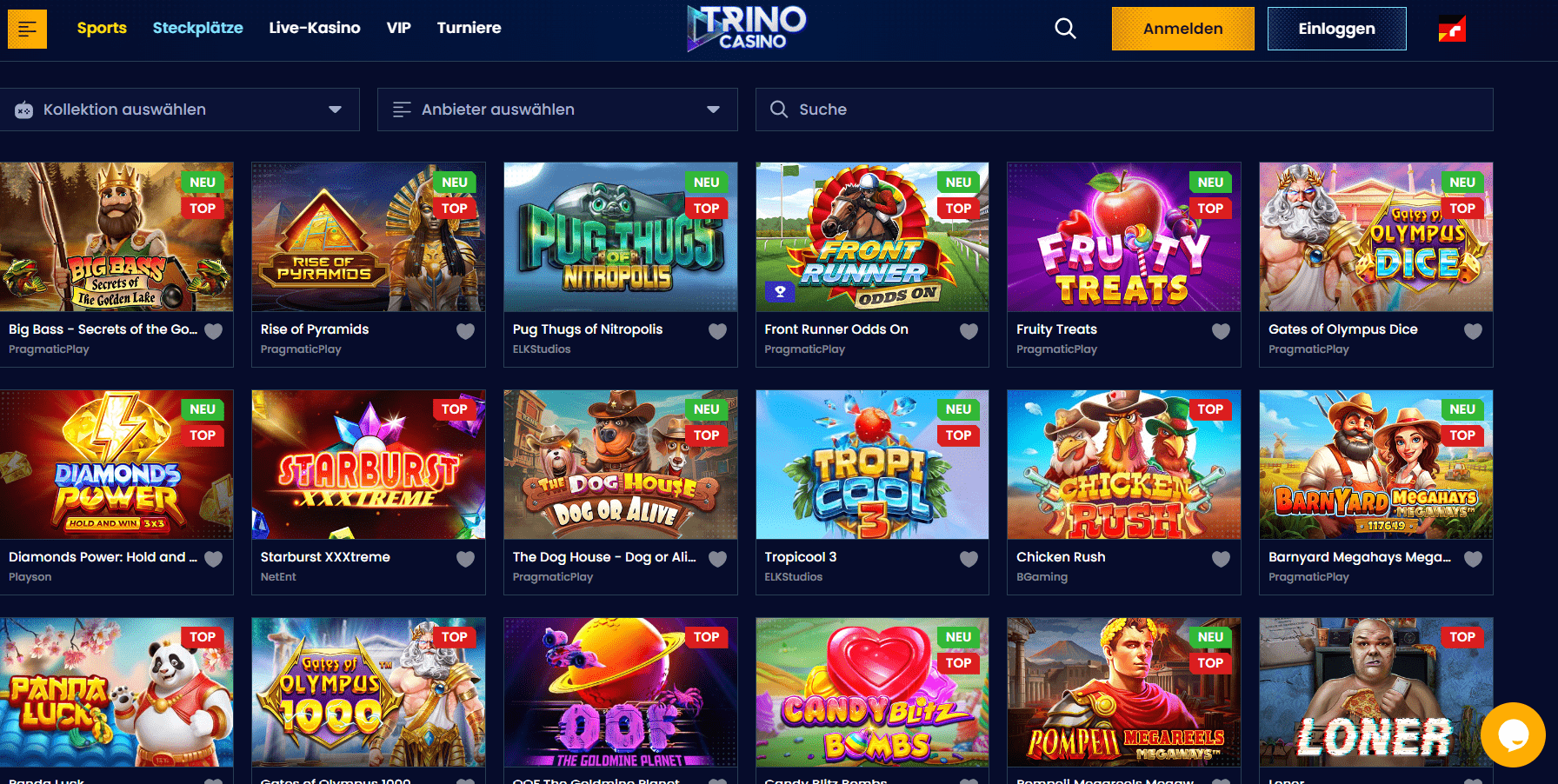 Trino Casino Games