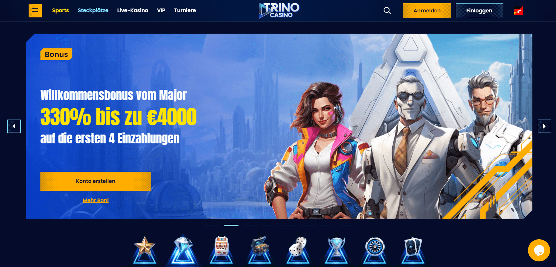 Trino Casino Homepage