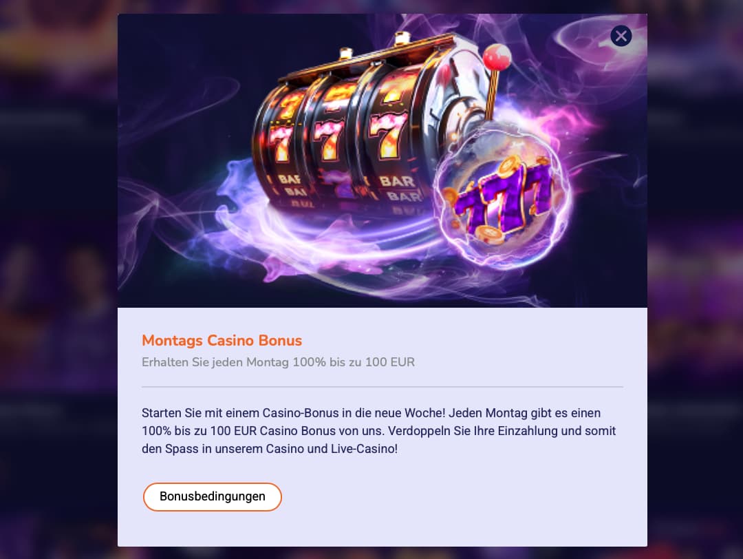 CasinoMega bonus