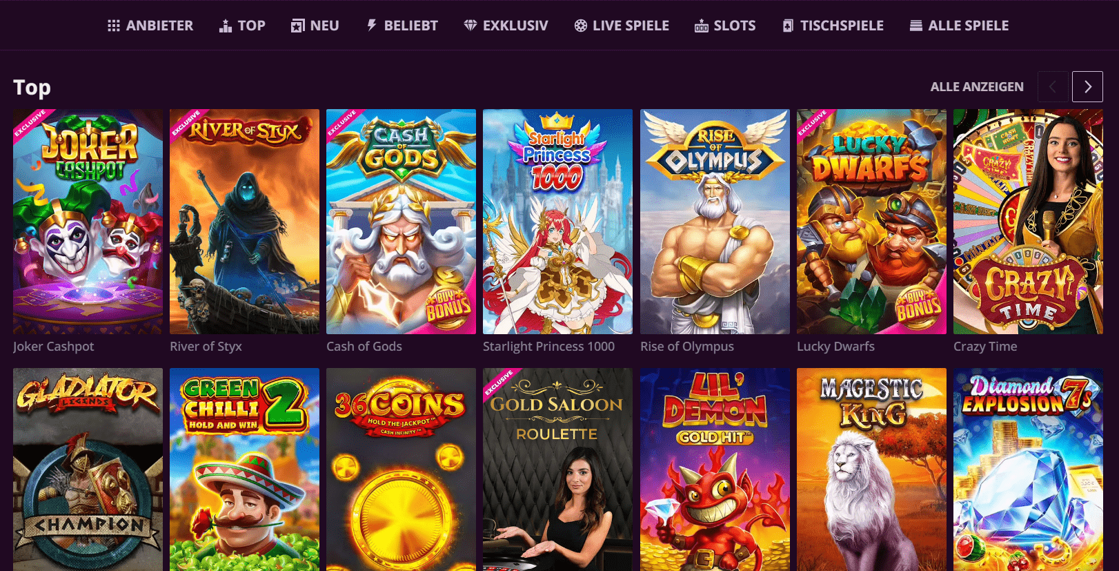 Malina Casino Games