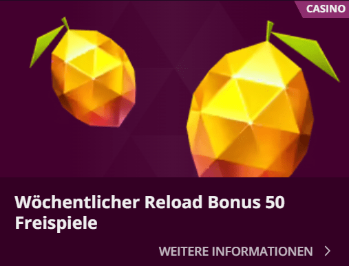 Malina Casino Reload Bonus