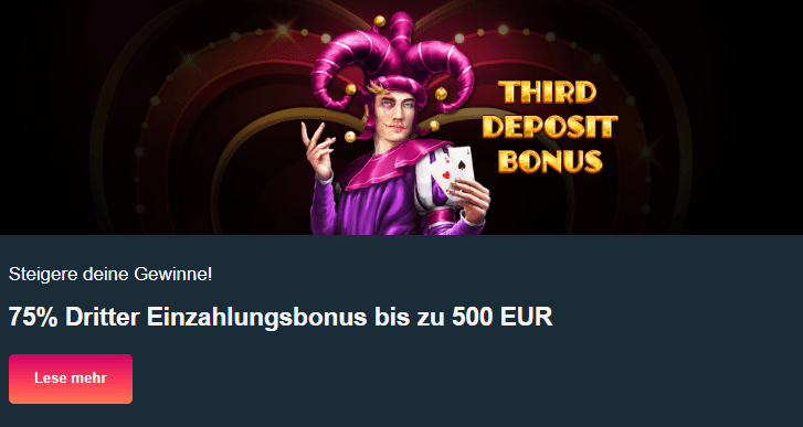 PrimeBetz Dritter Willkommensbonus