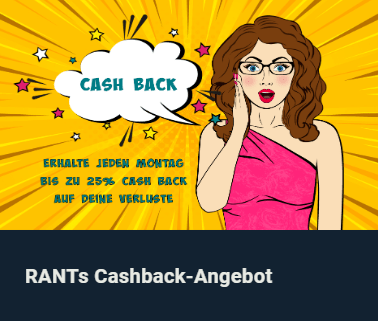 Rant Casino Cashback Bonus