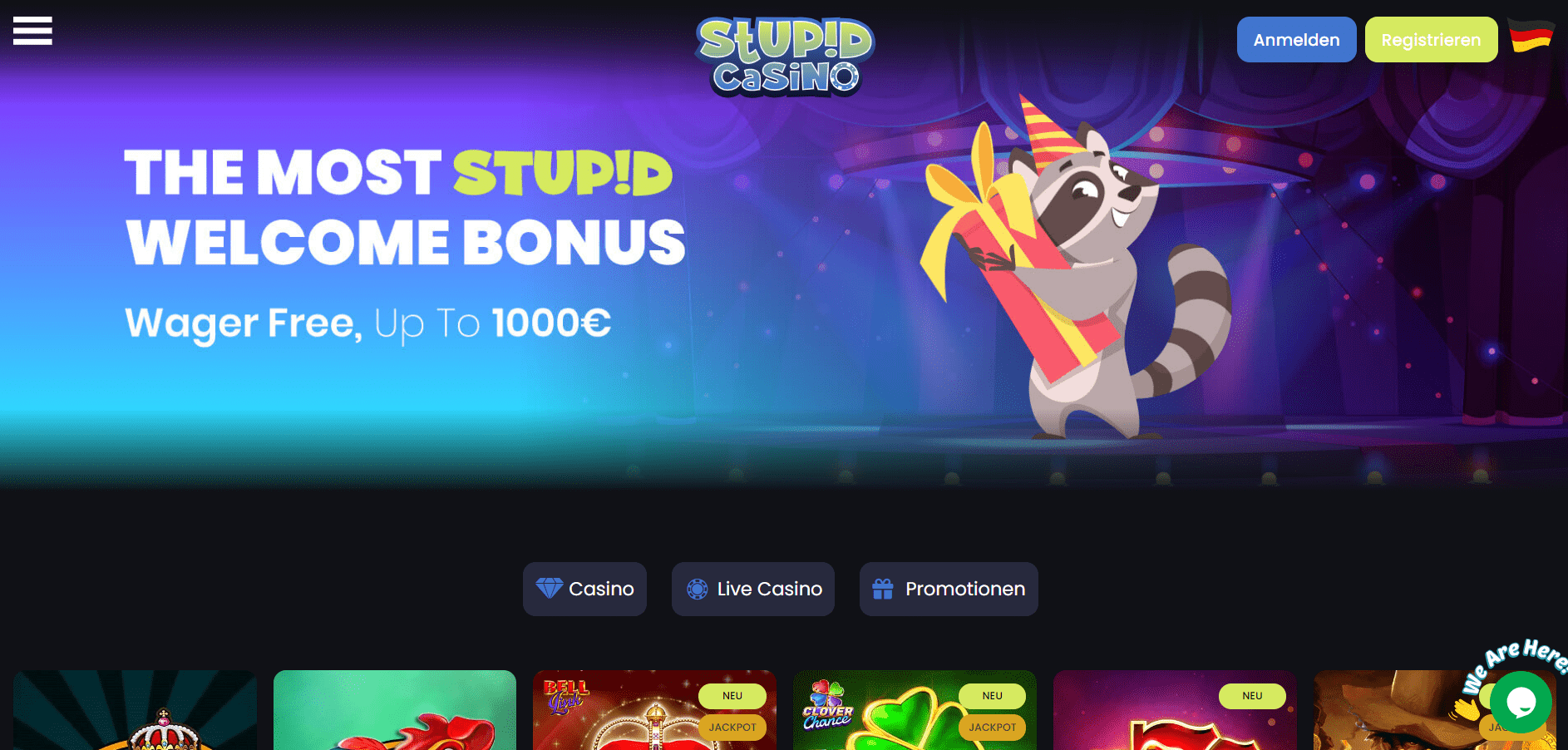 Stupid Casino Homepage