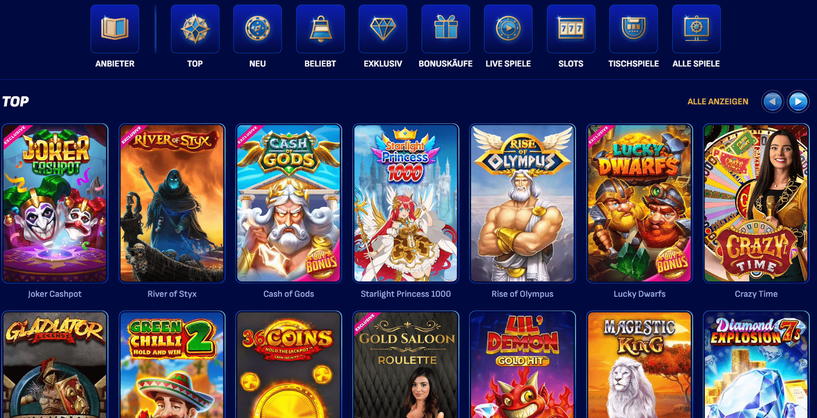 Wonaco Casino Games