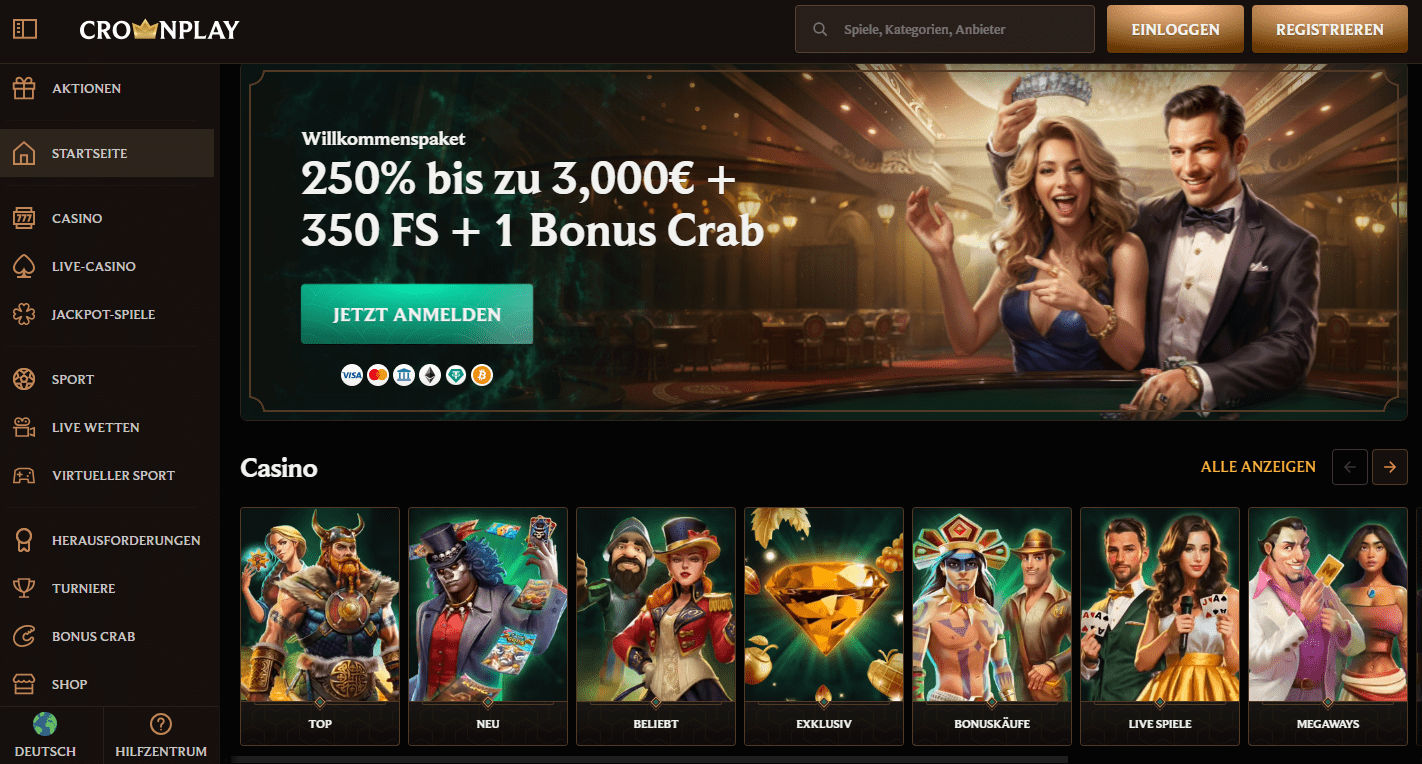 crownplay casino main page