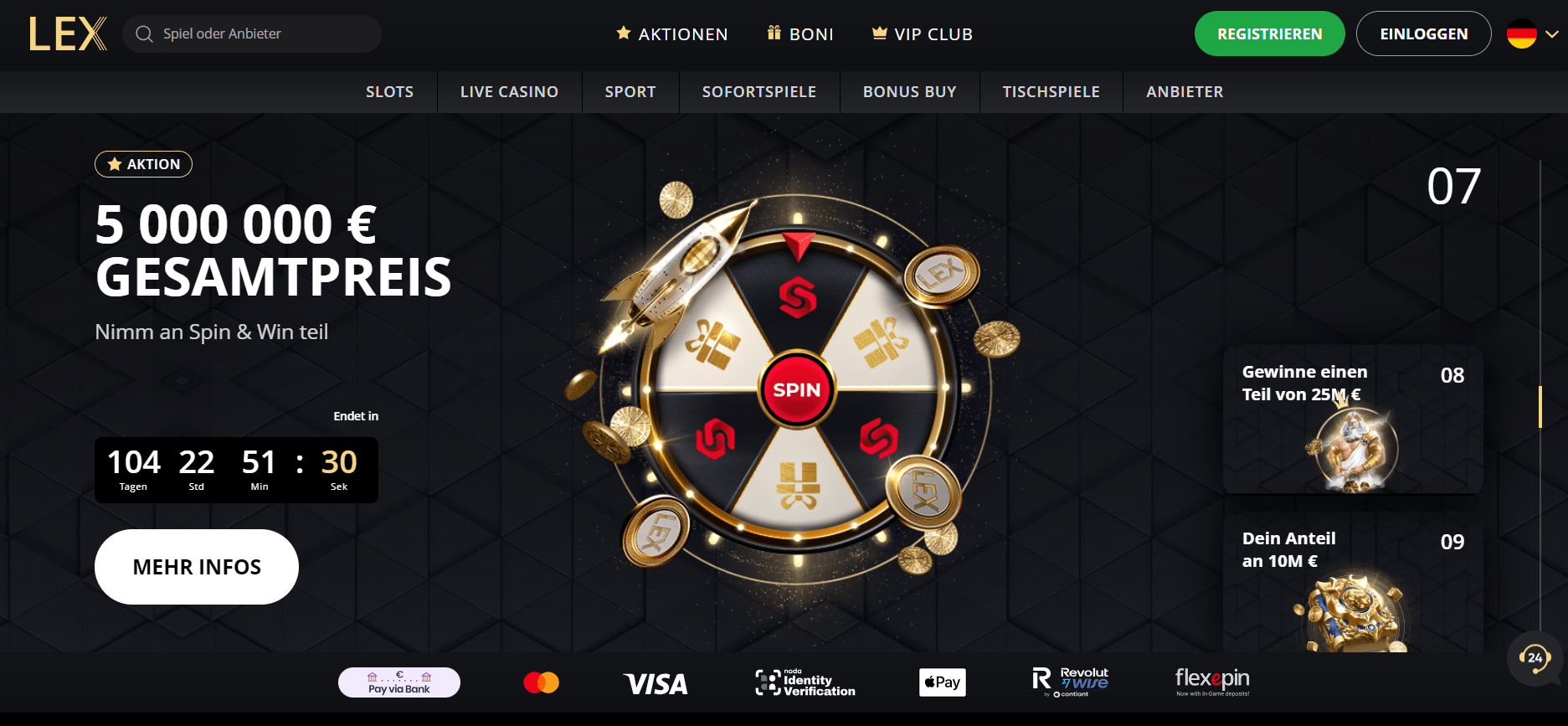 lex casino main page