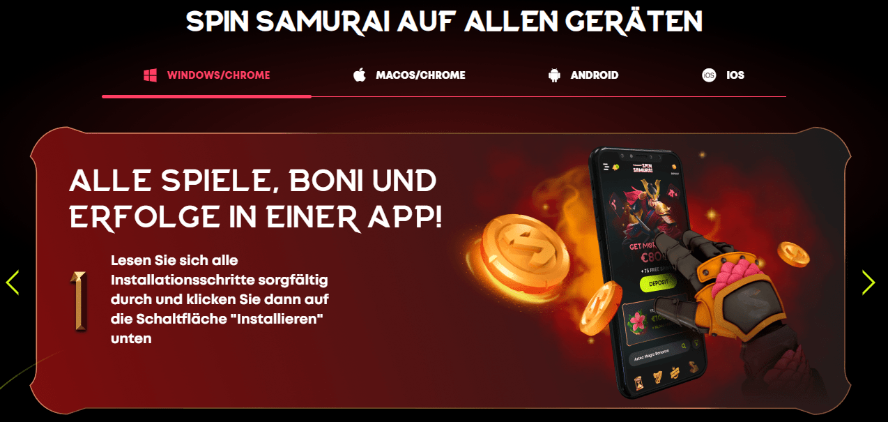 spin samurai casino mobile app