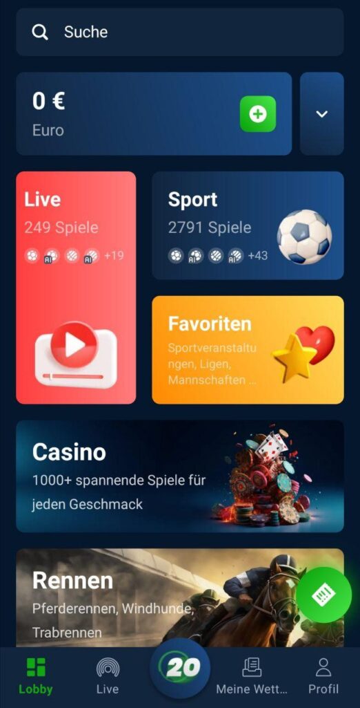 20bet mobile version