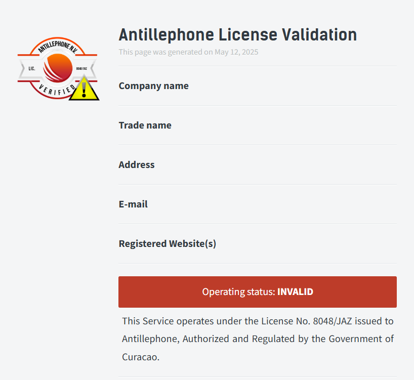 22bet license validation