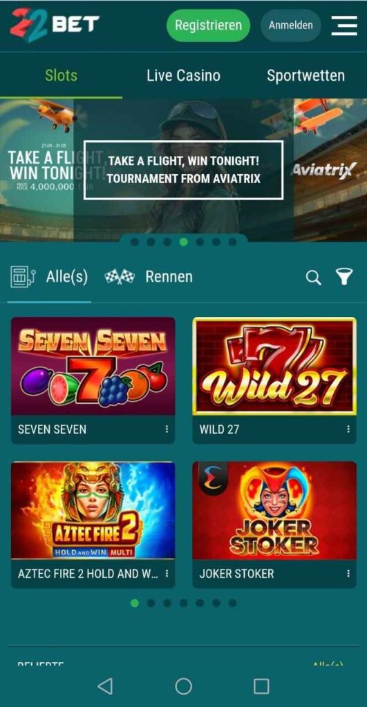 22bet slots