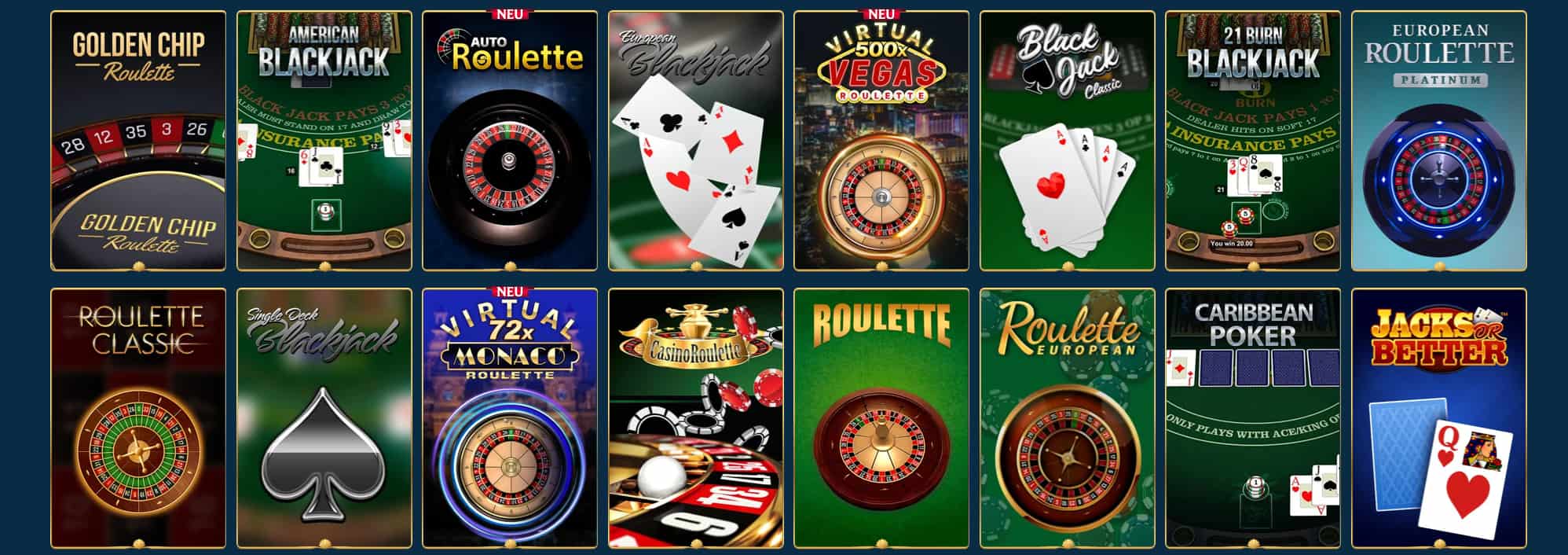 aquawin table games