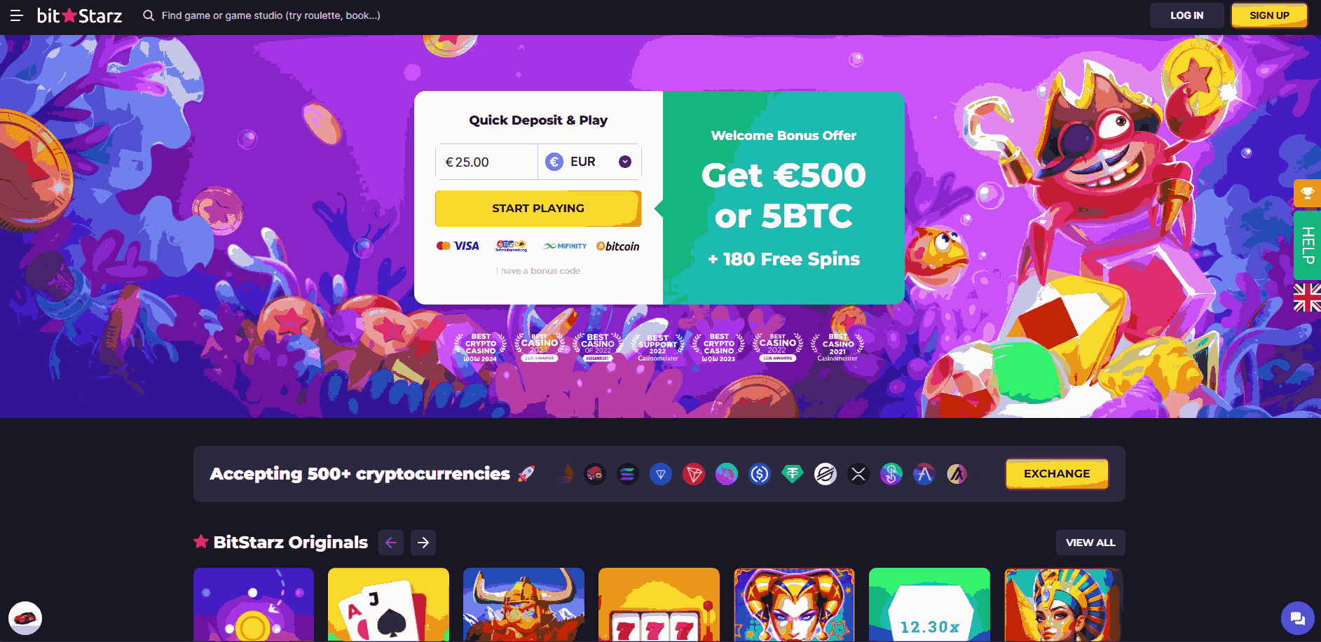 bitstarz main page