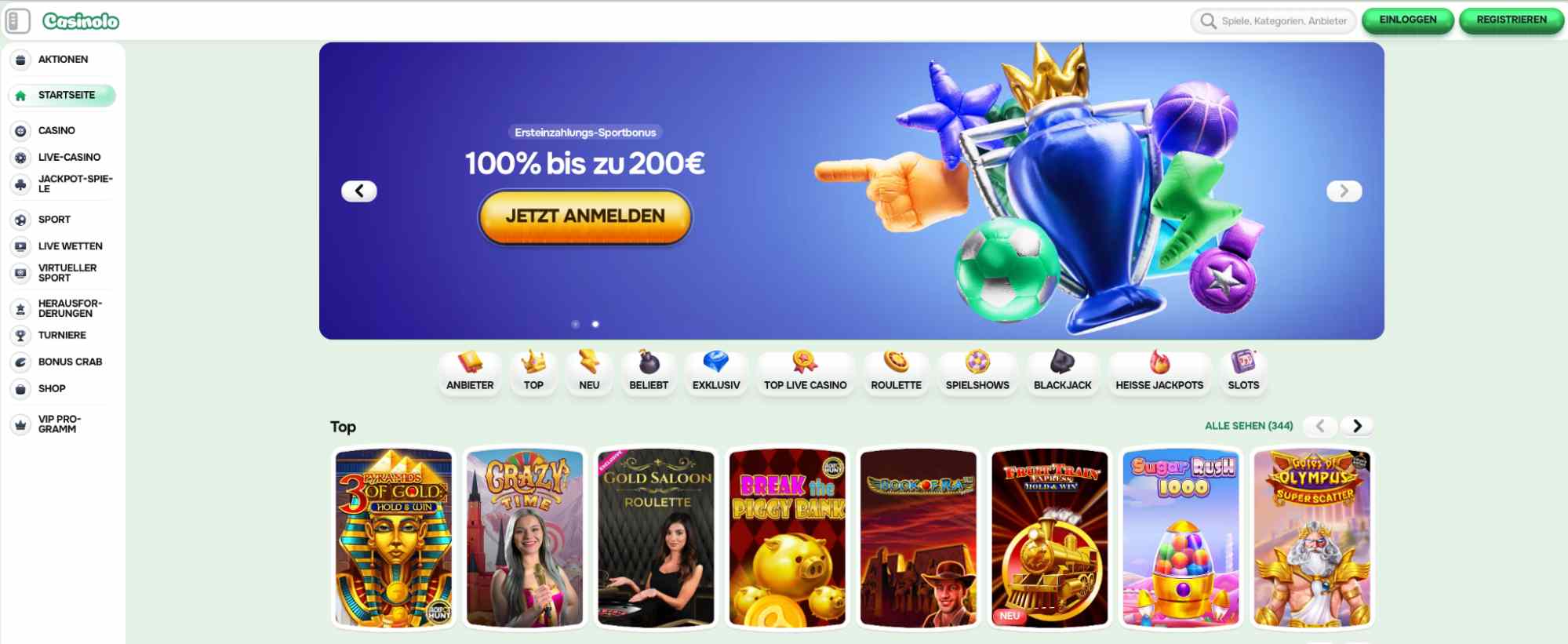 casinolo main page