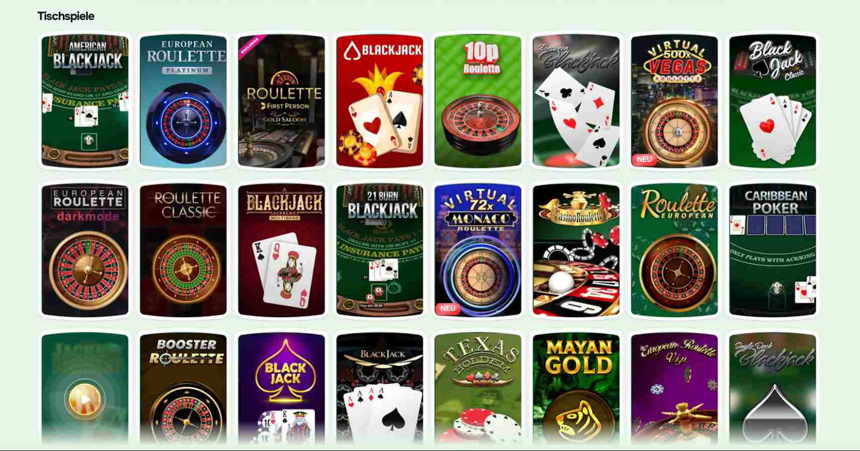 casinolo main table games