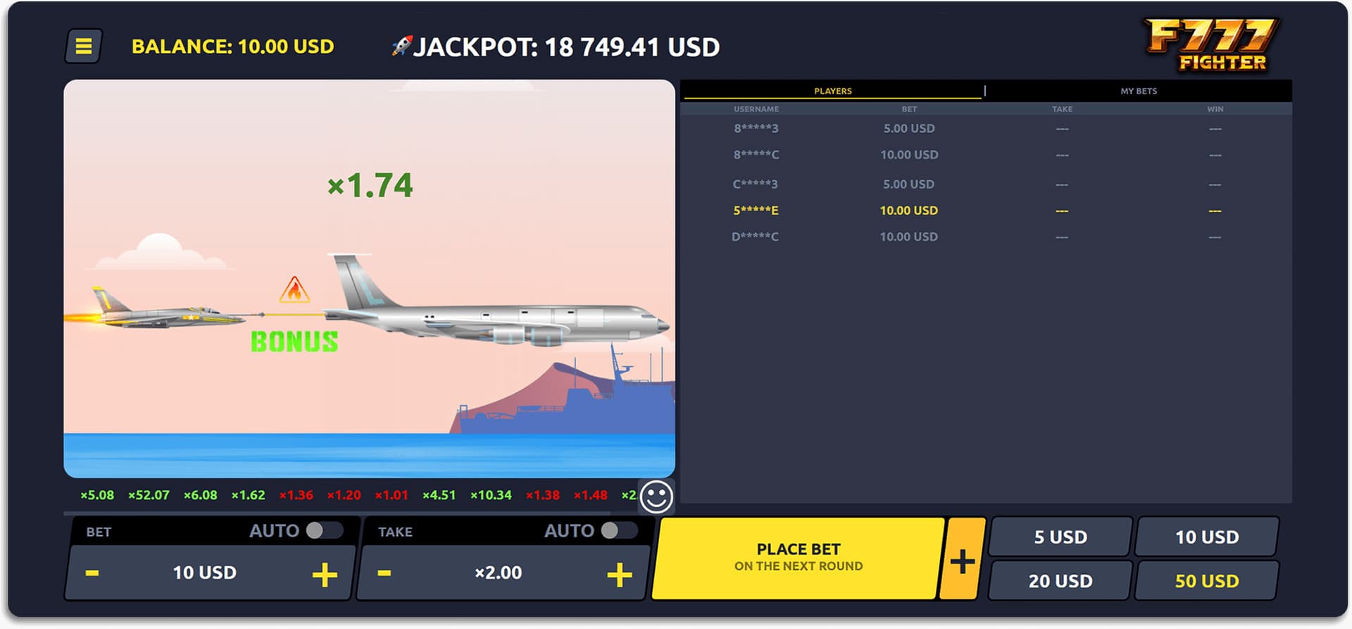 f777 fighter game