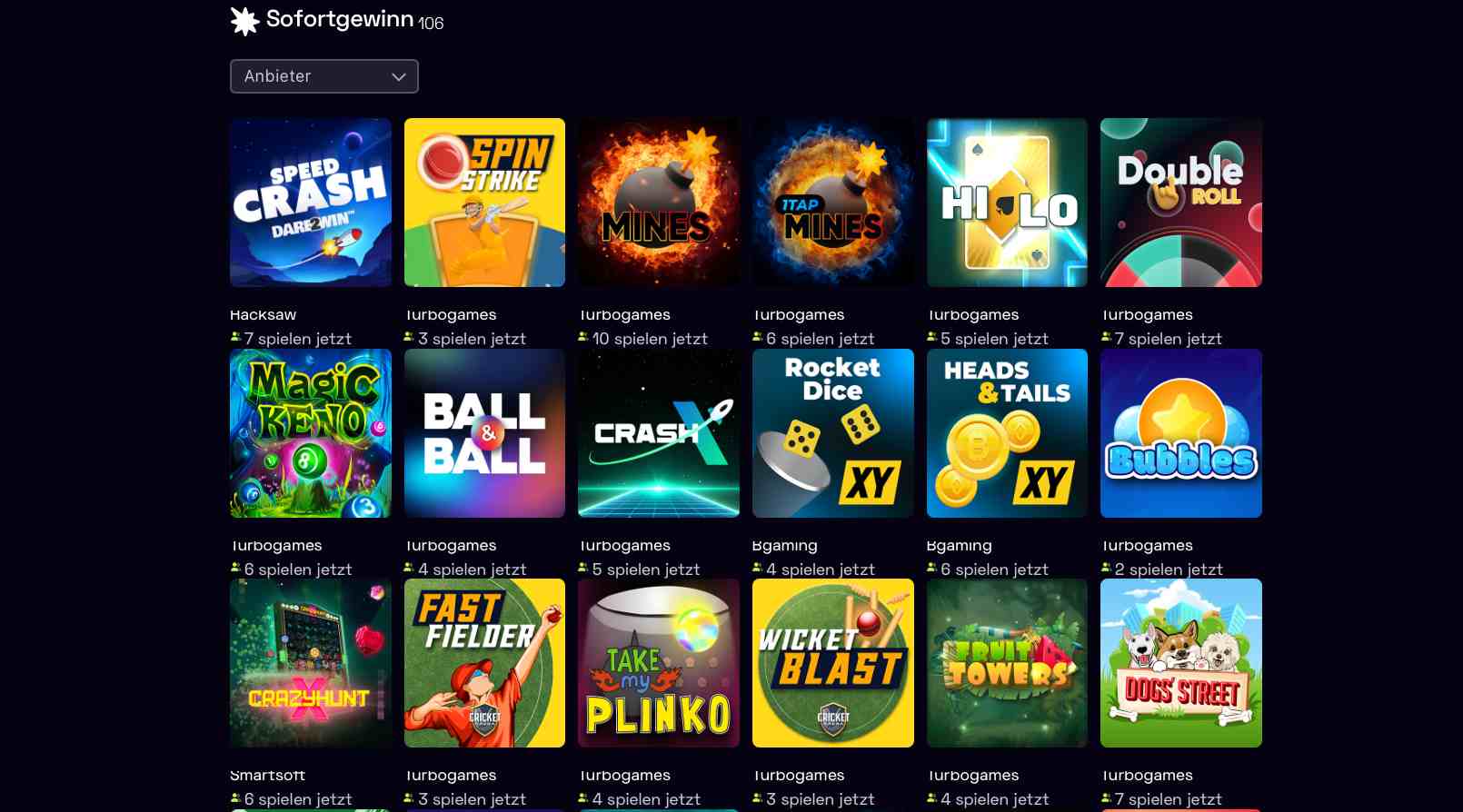 immerion casino instant games