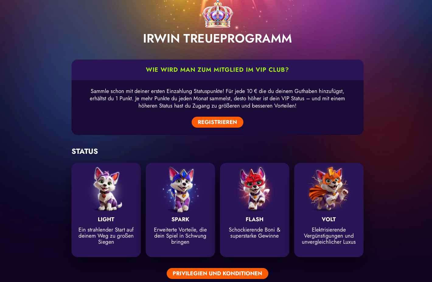 irwin casino vip