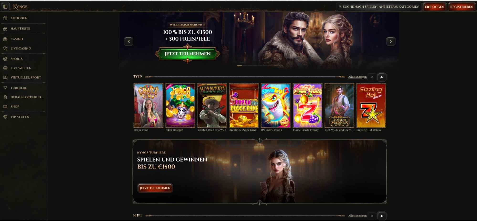 kyngs main page