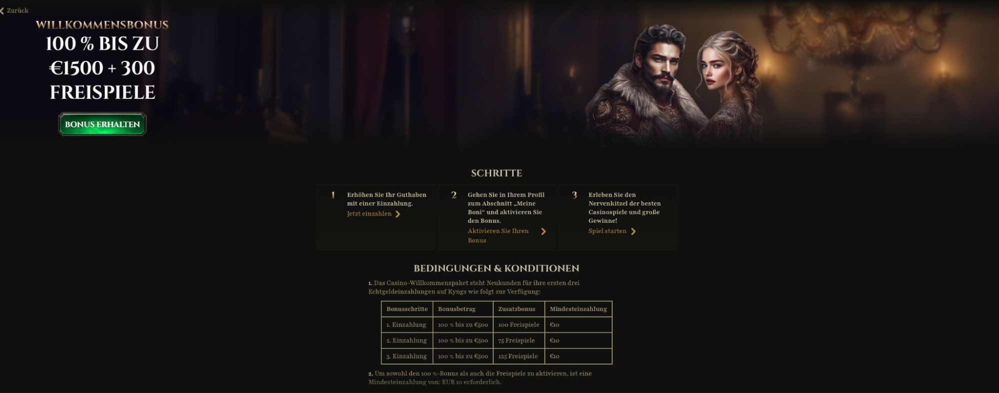kyngs welcome bonus