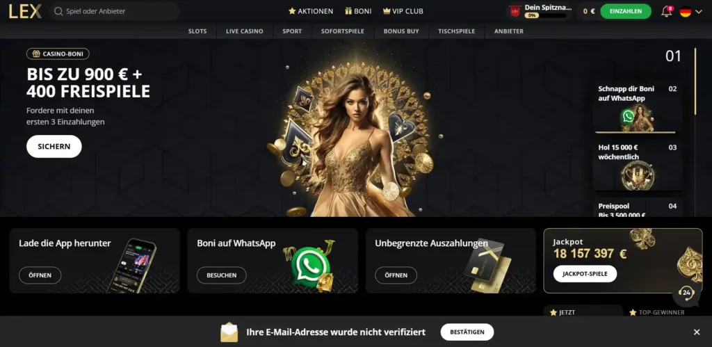 lex casino main page