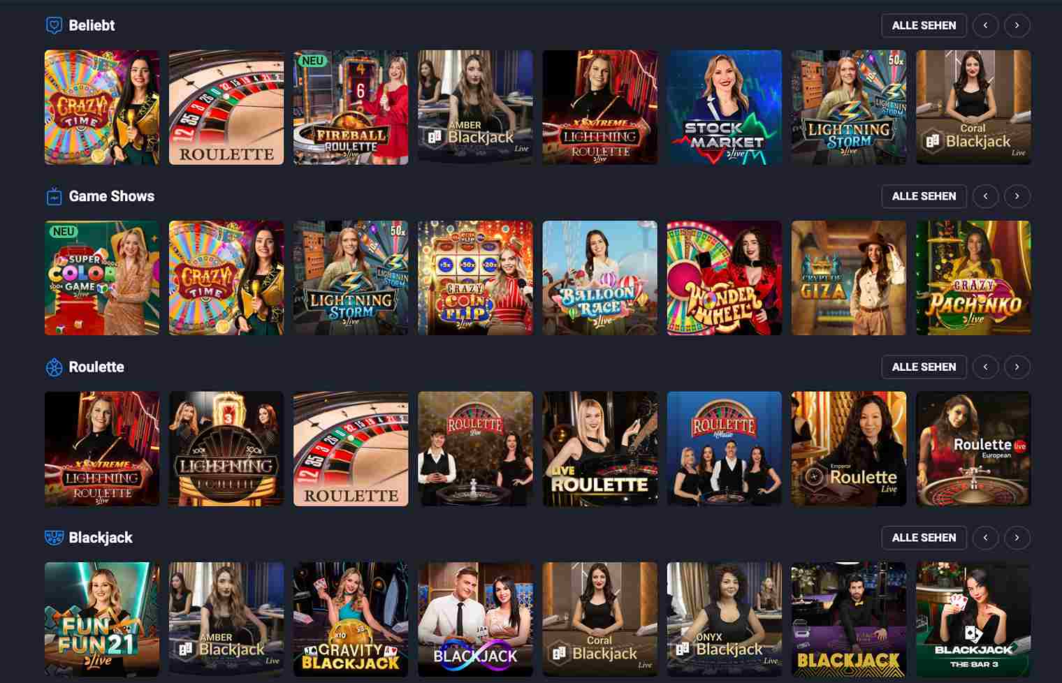 lucky hunter live casino