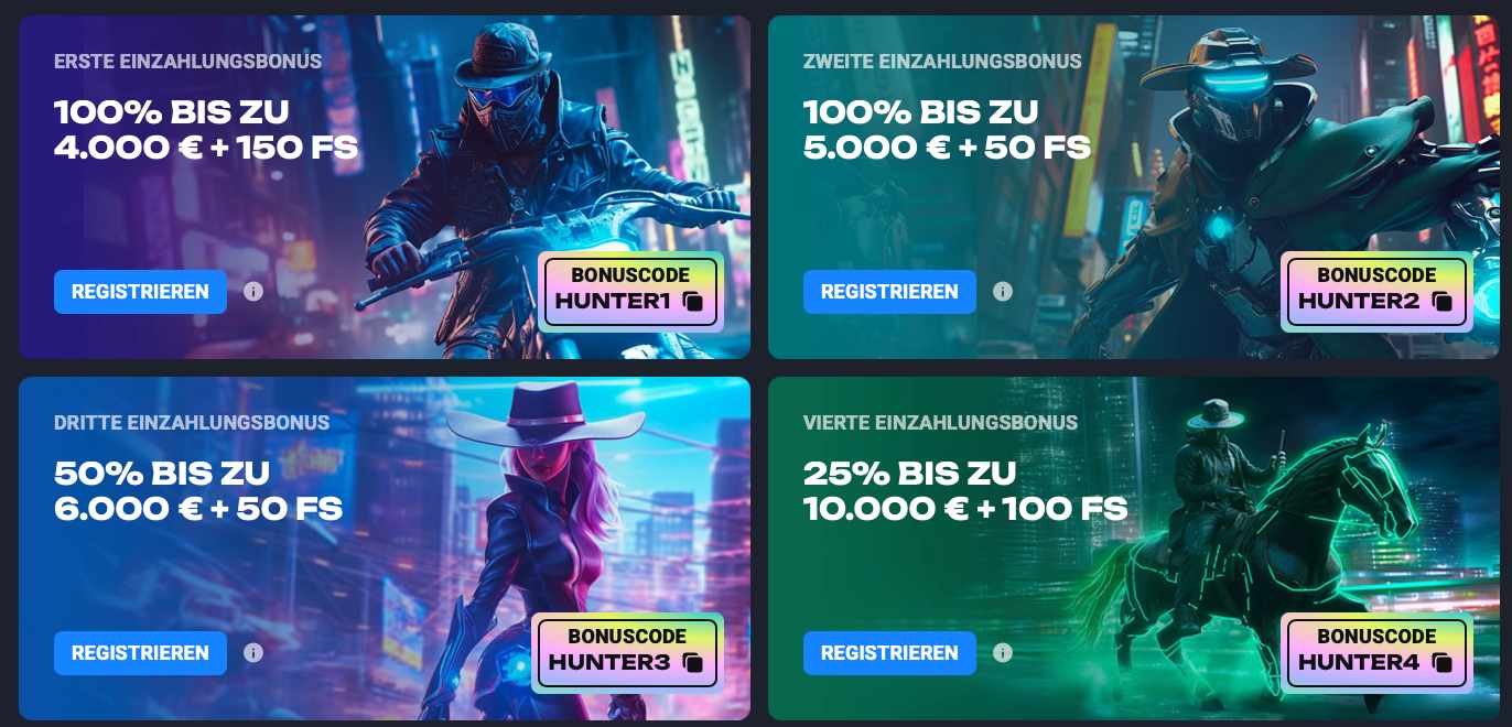 lucky hunter welcome bonus