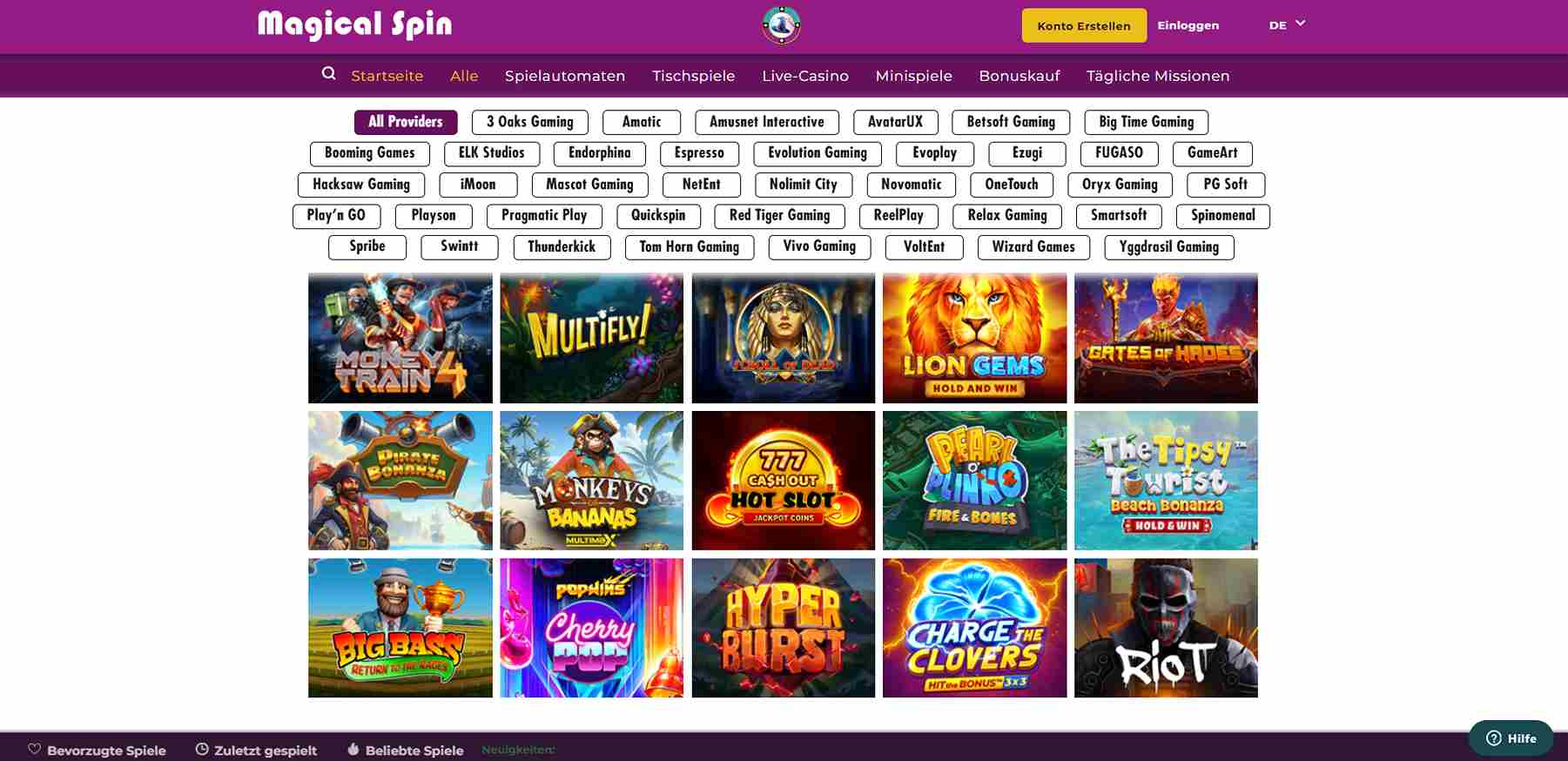 magical spin games