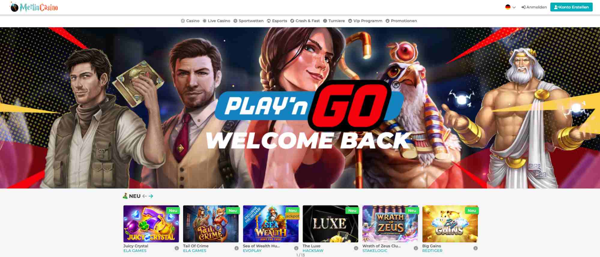 merlin main page