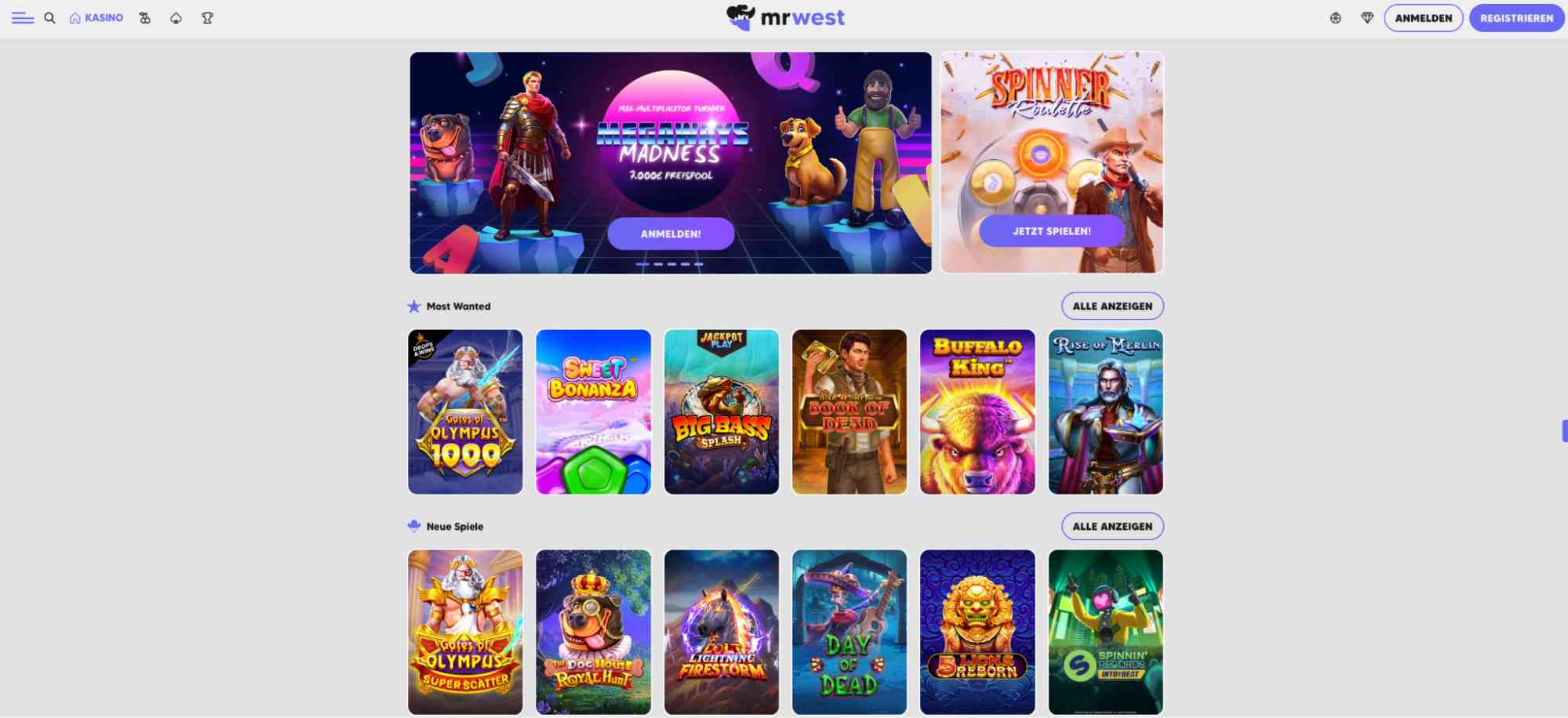 mrwest casino main page