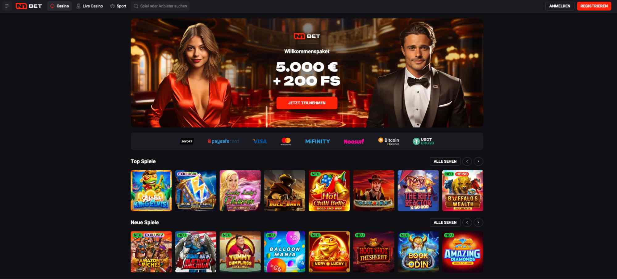 n1bet main page