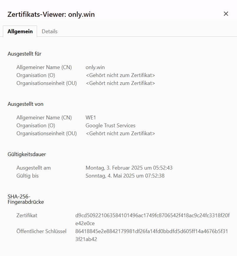 onlywin certificate