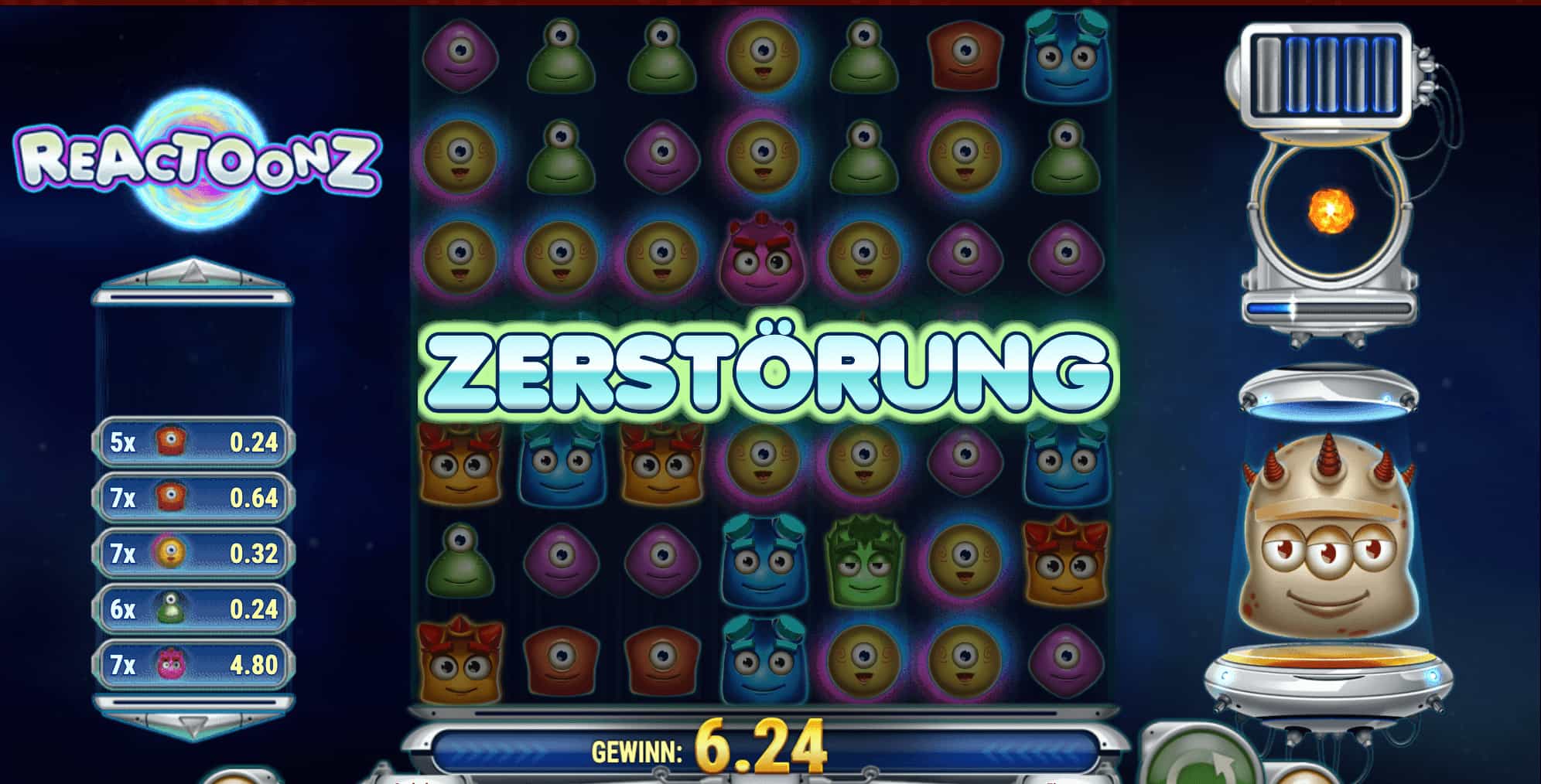 reactoonz win