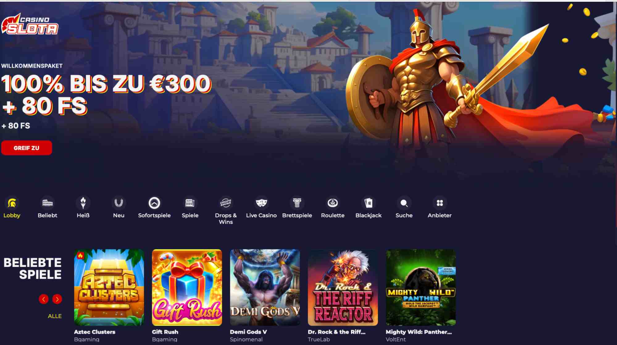 slota casino main page