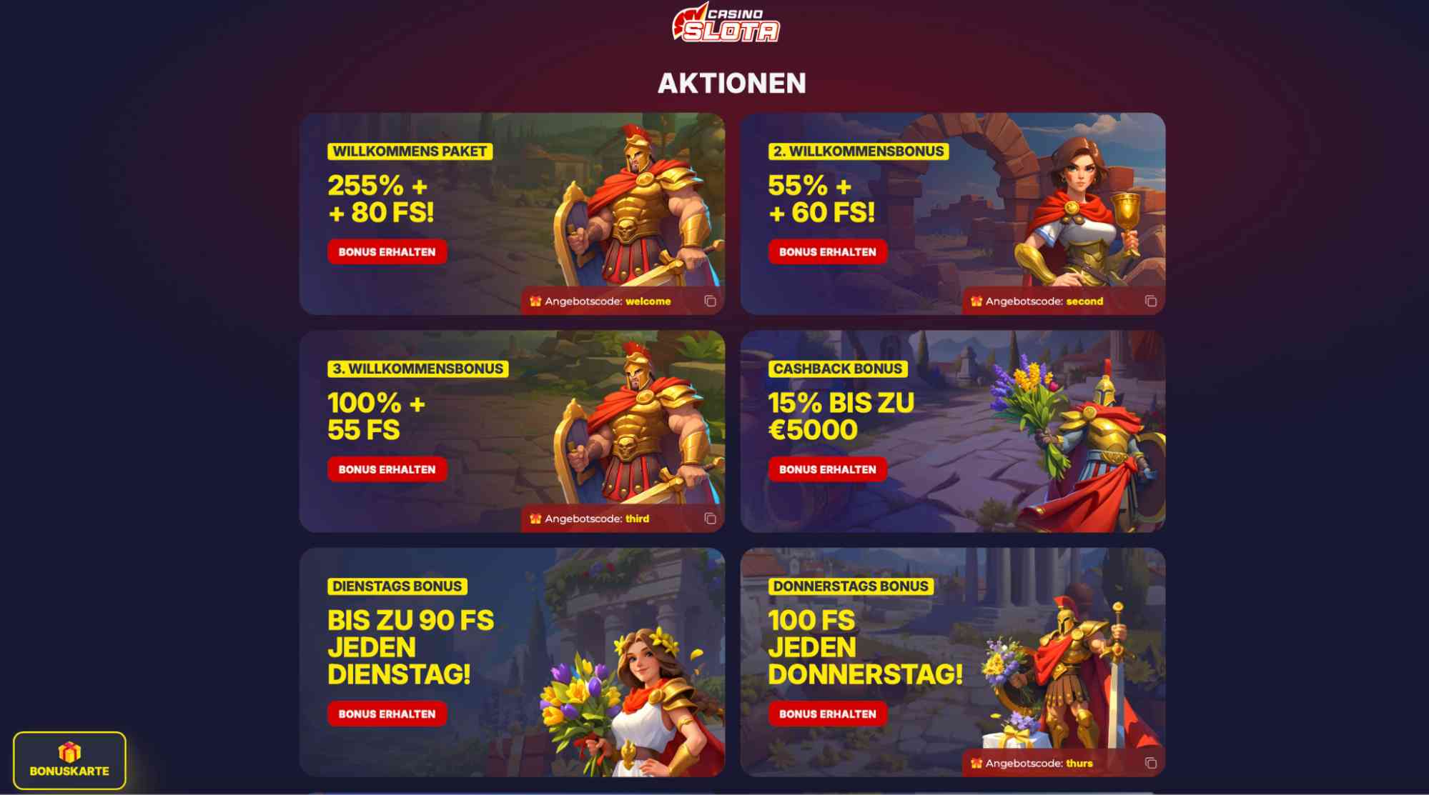 slota casino promotions