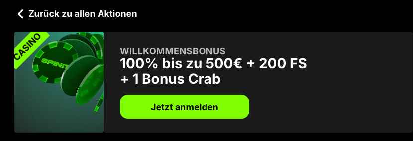 spinit welcome bonus