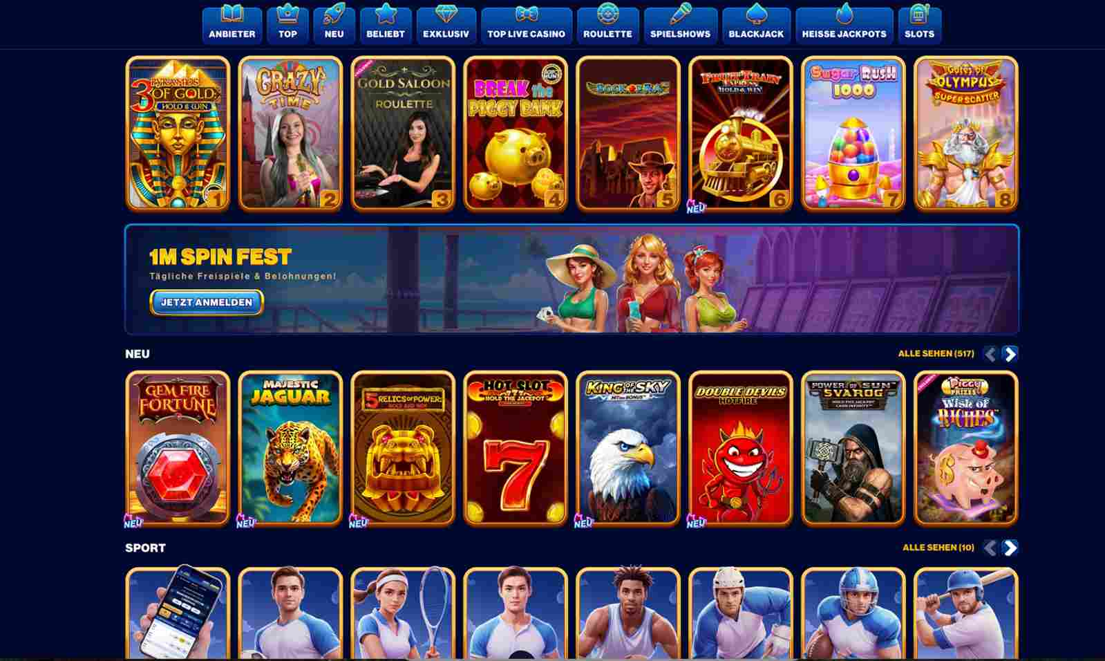 spins of glory games