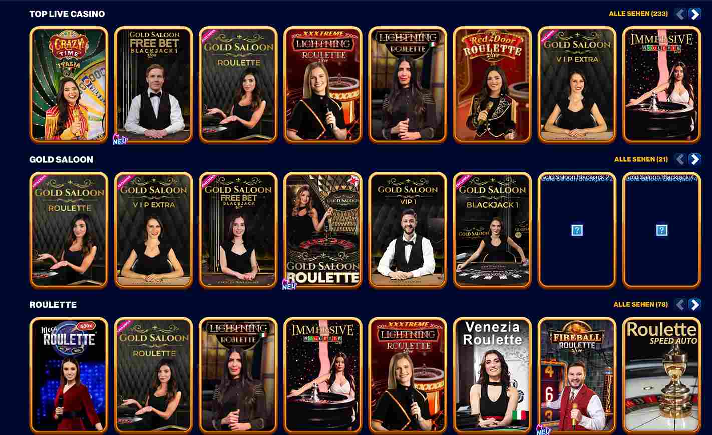 spins of glory live casino