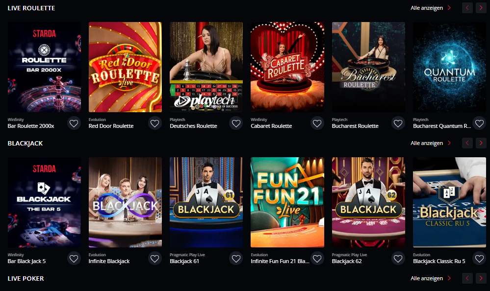 starda live casino