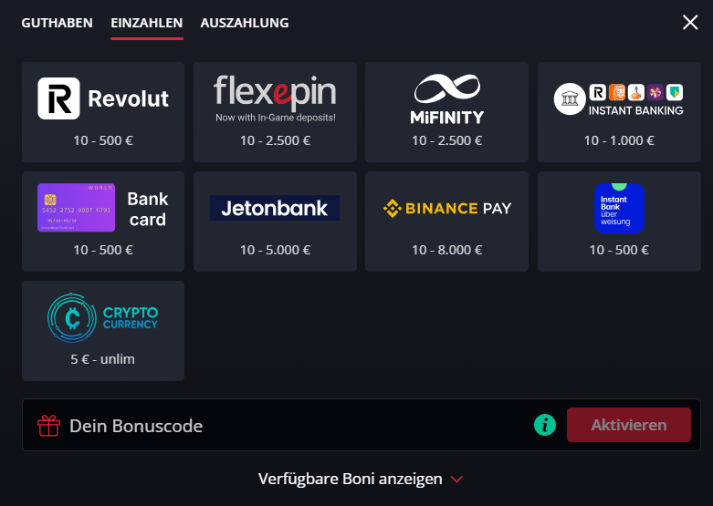 starda payment methods