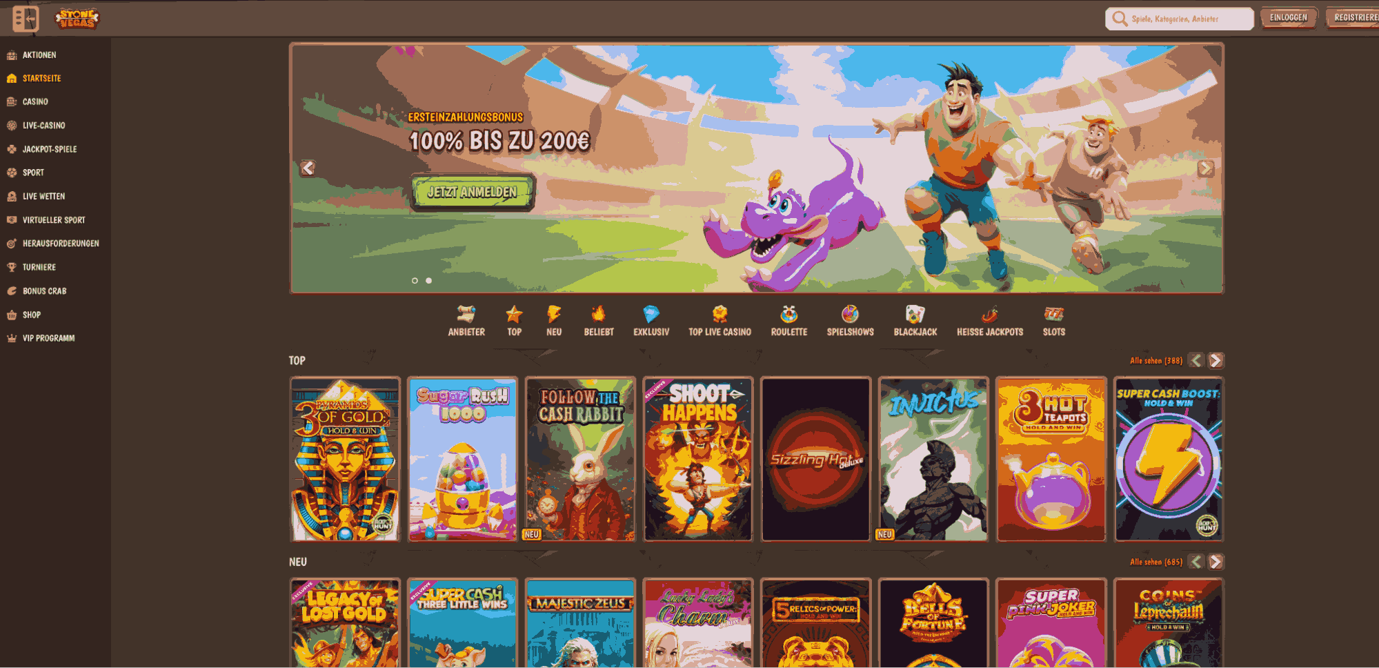 stonevegas main page