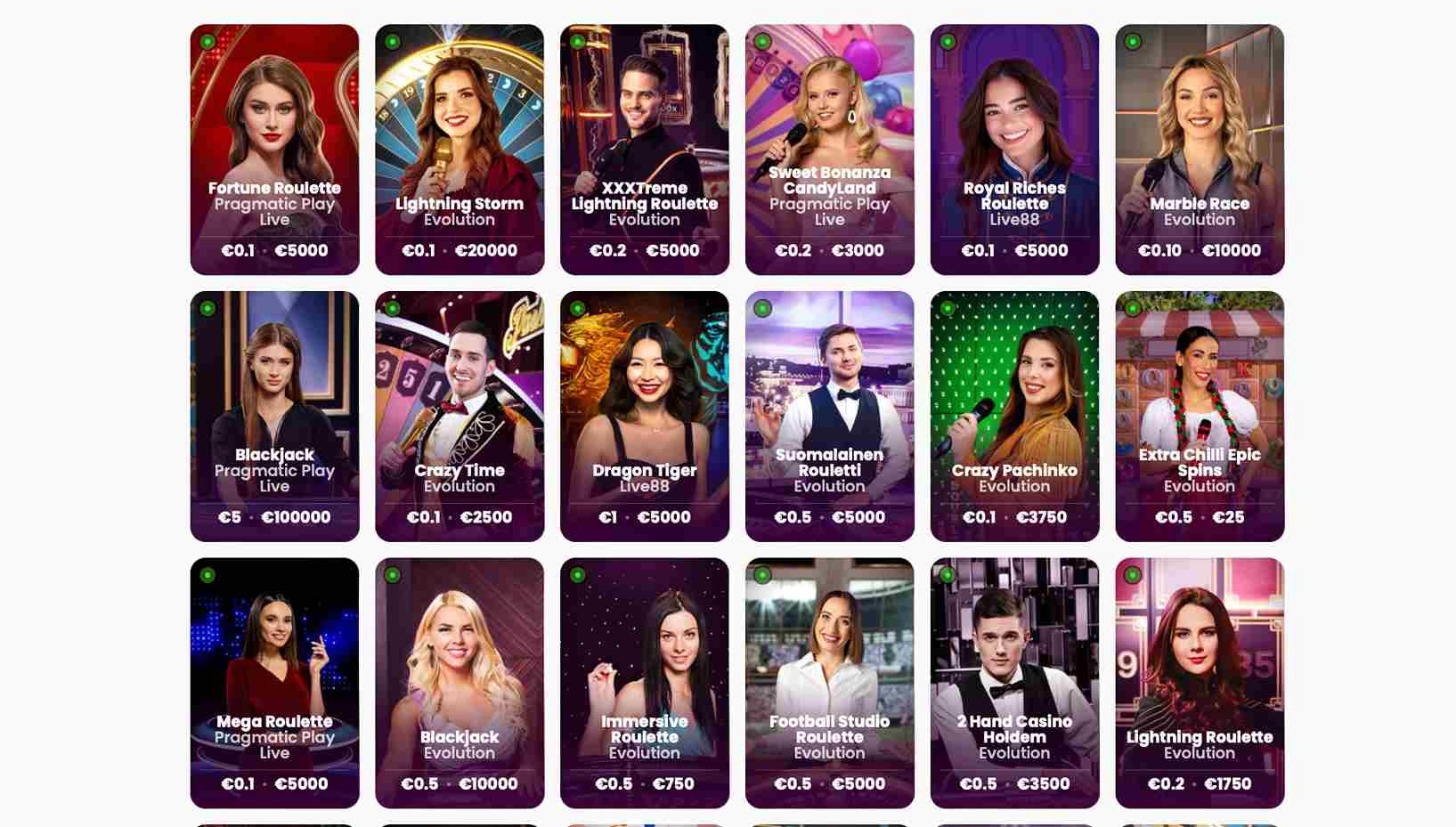 trickz live casino